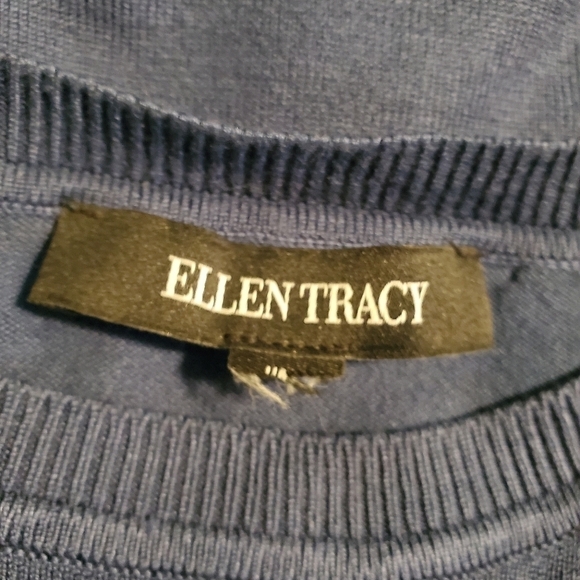 Ellen Tracy Slate Blue Knit Pullover Size 1X, classic, casual - Picture 8 of 10